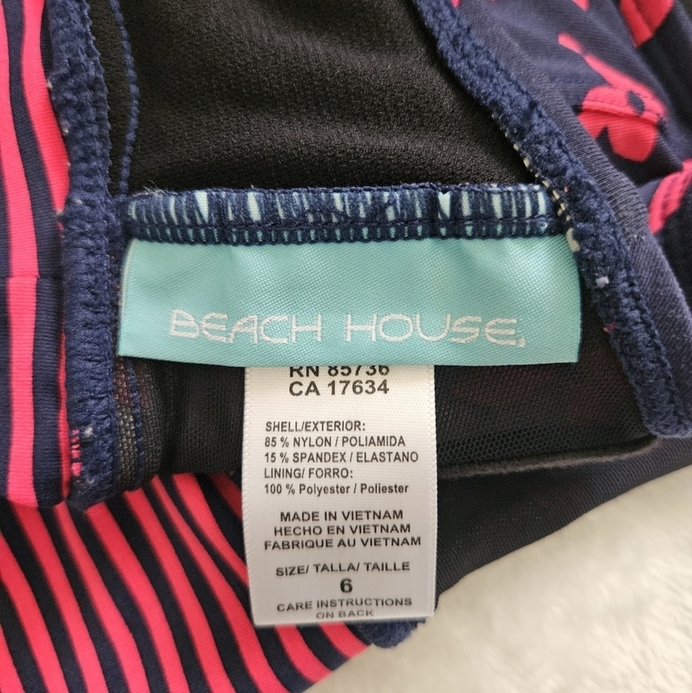 Beach House Darcy Racerback Underwire Bikini Top - Cape May Size 6 - Picture 5 of 8